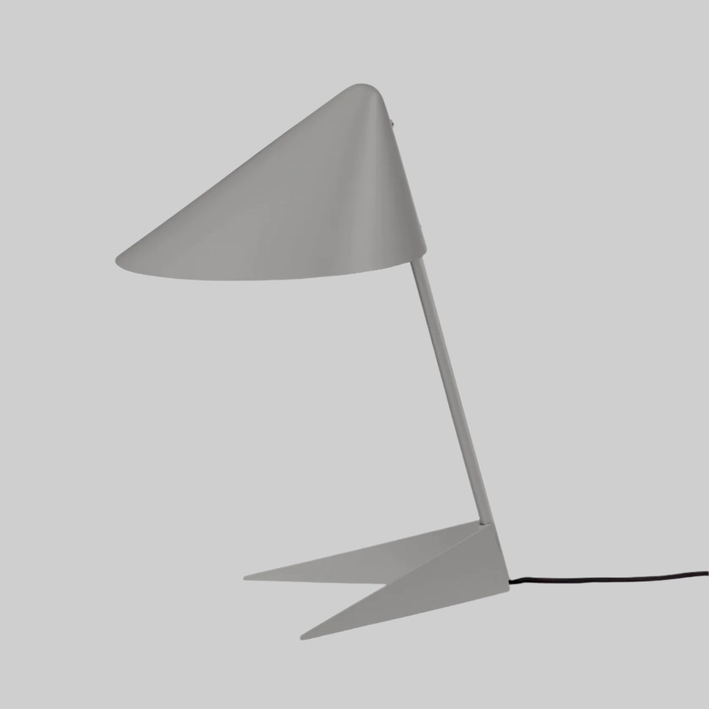 Modern gray desk lamp on a white background