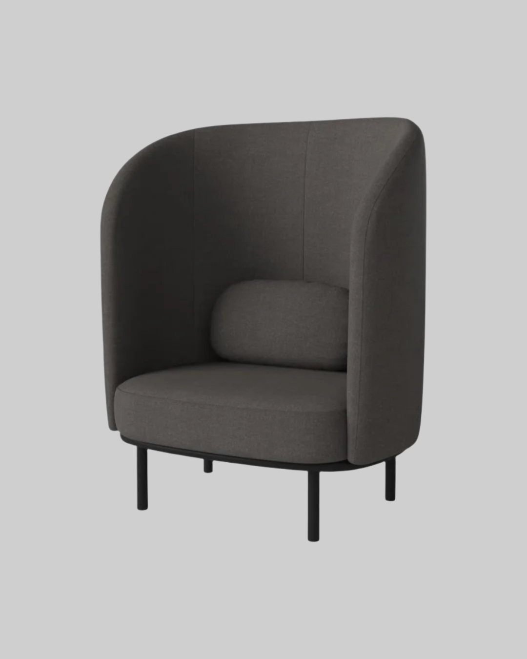 Gray armchair on a white background
