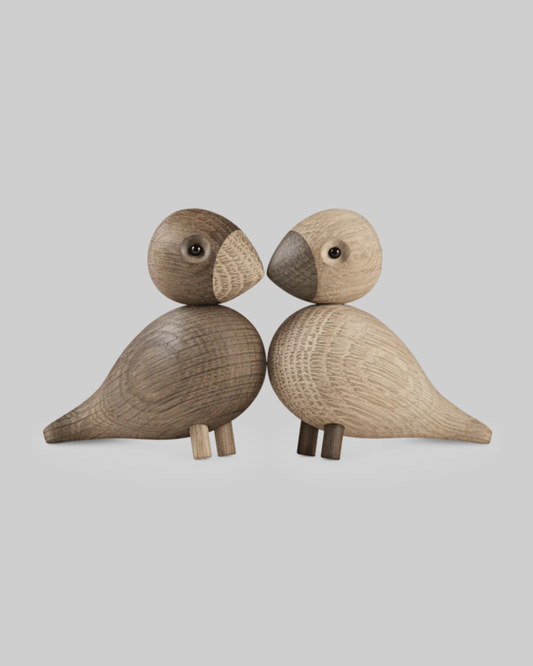 Kay Bojesen Lovebirds, oak/smoked oak, (pair)