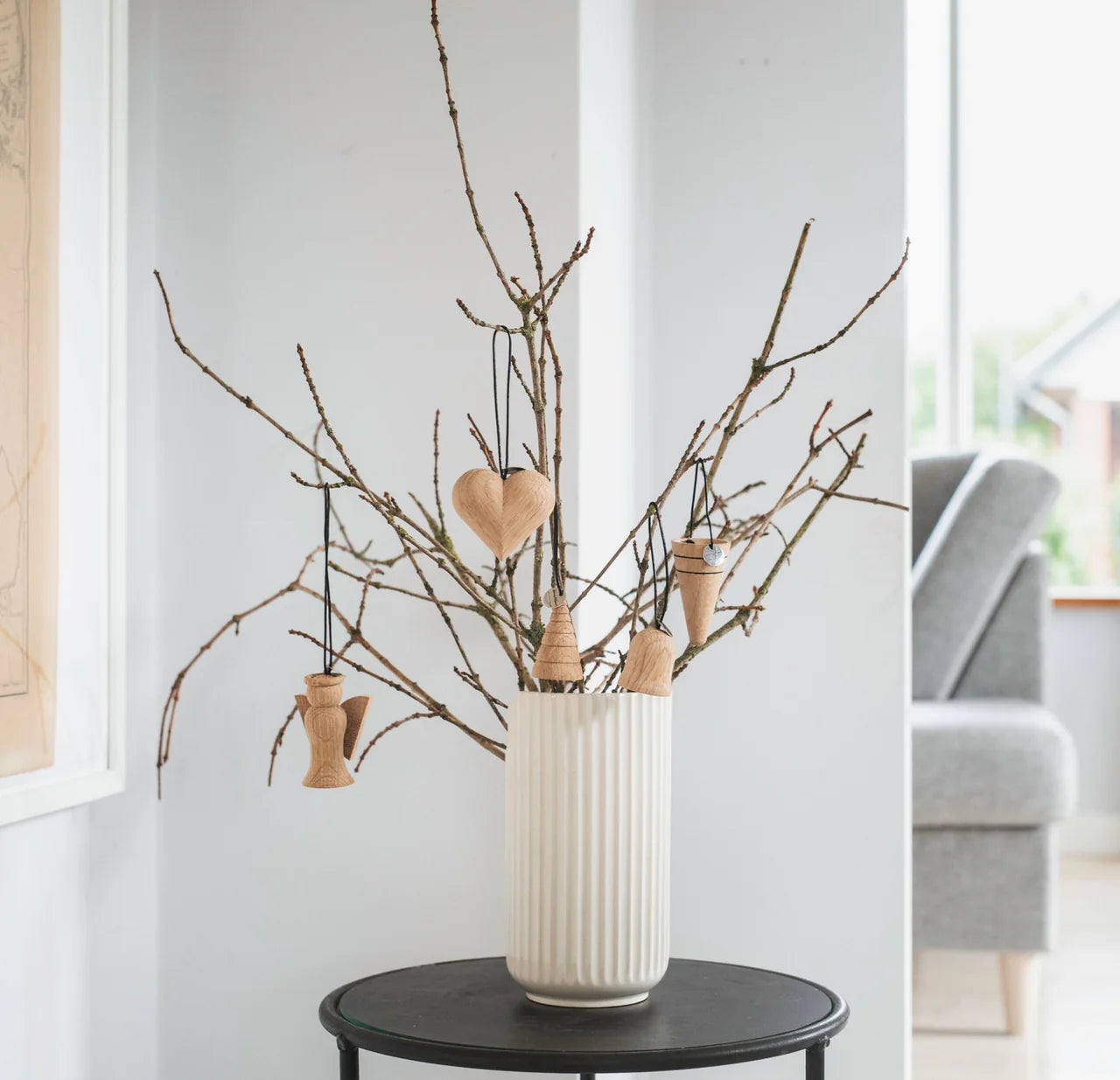 Jul Wooden Bells Holiday Ornaments (set of 3)