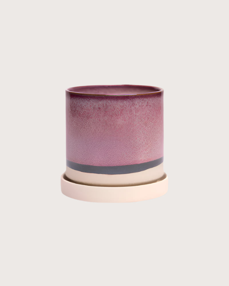 Burgundy Ceramic Pot