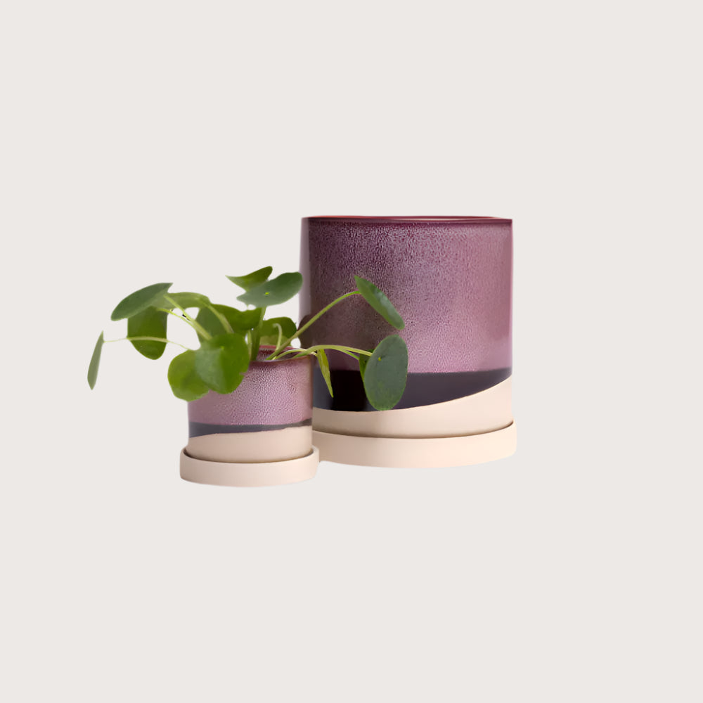 Burgundy Ceramic Pot