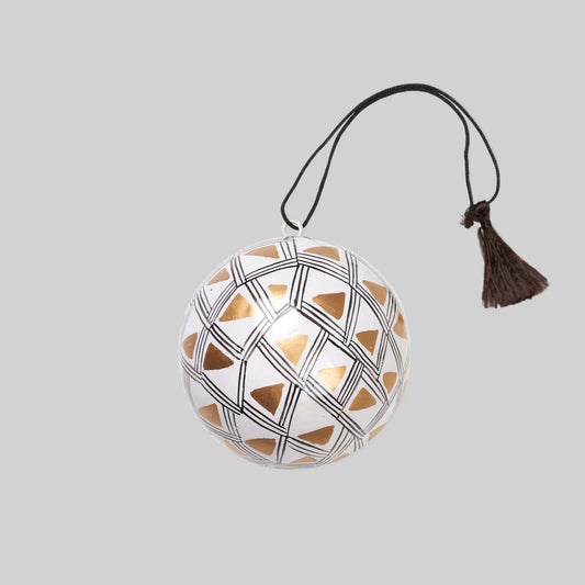 Holiday Hand-painted Ornament – Bauble Triangle (Set of 6)