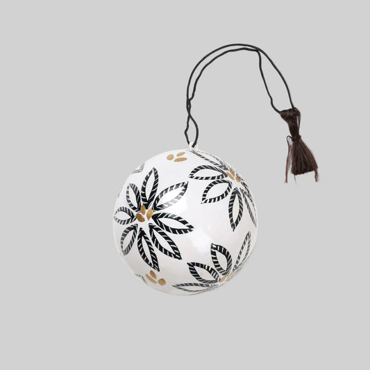 Holiday Hand-painted Ornament – Bauble Flower (Set of 6)