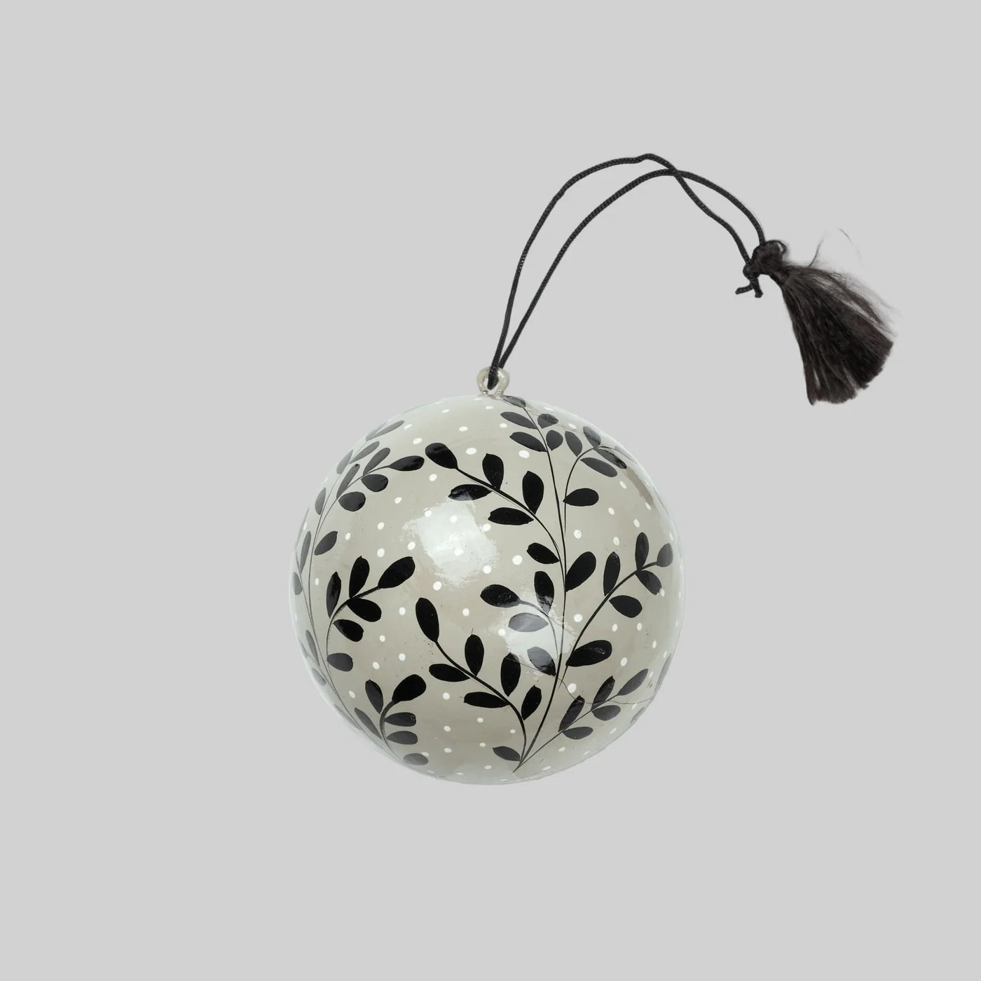 Holiday Hand-painted Ornament – Bauble Floral Dot (Set of 6)