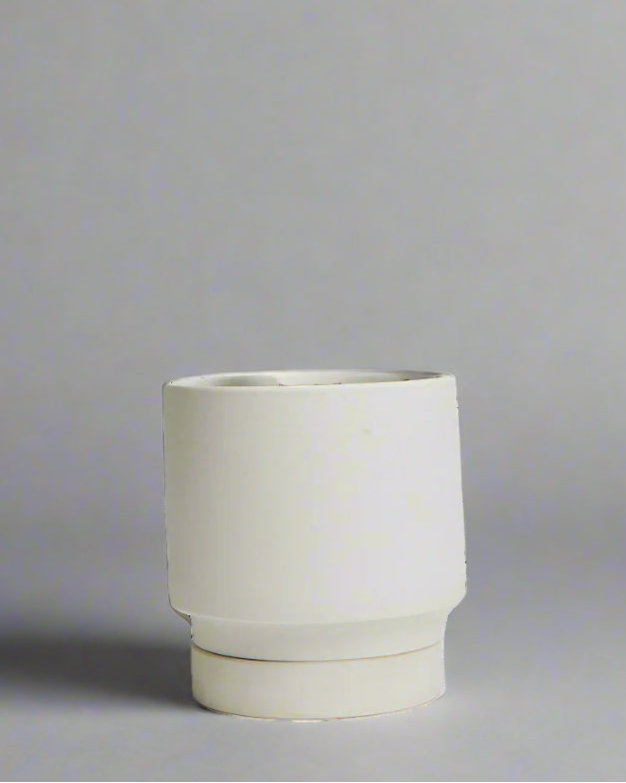 White Casey Porcelain Modern Pot