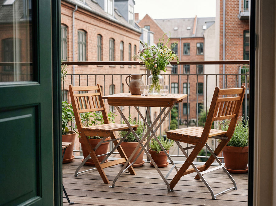M26 Teak Balcony Table