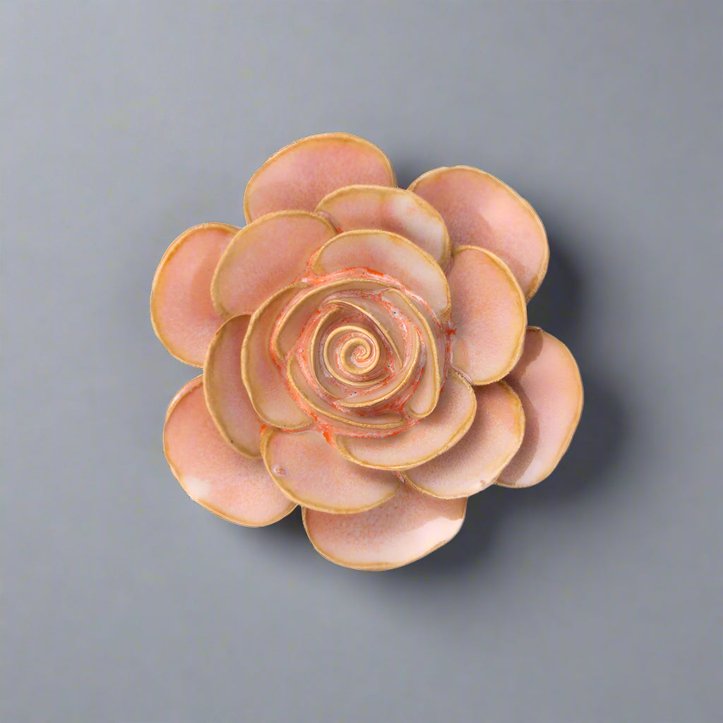 France Ceramic Flower Pink Ranunculus