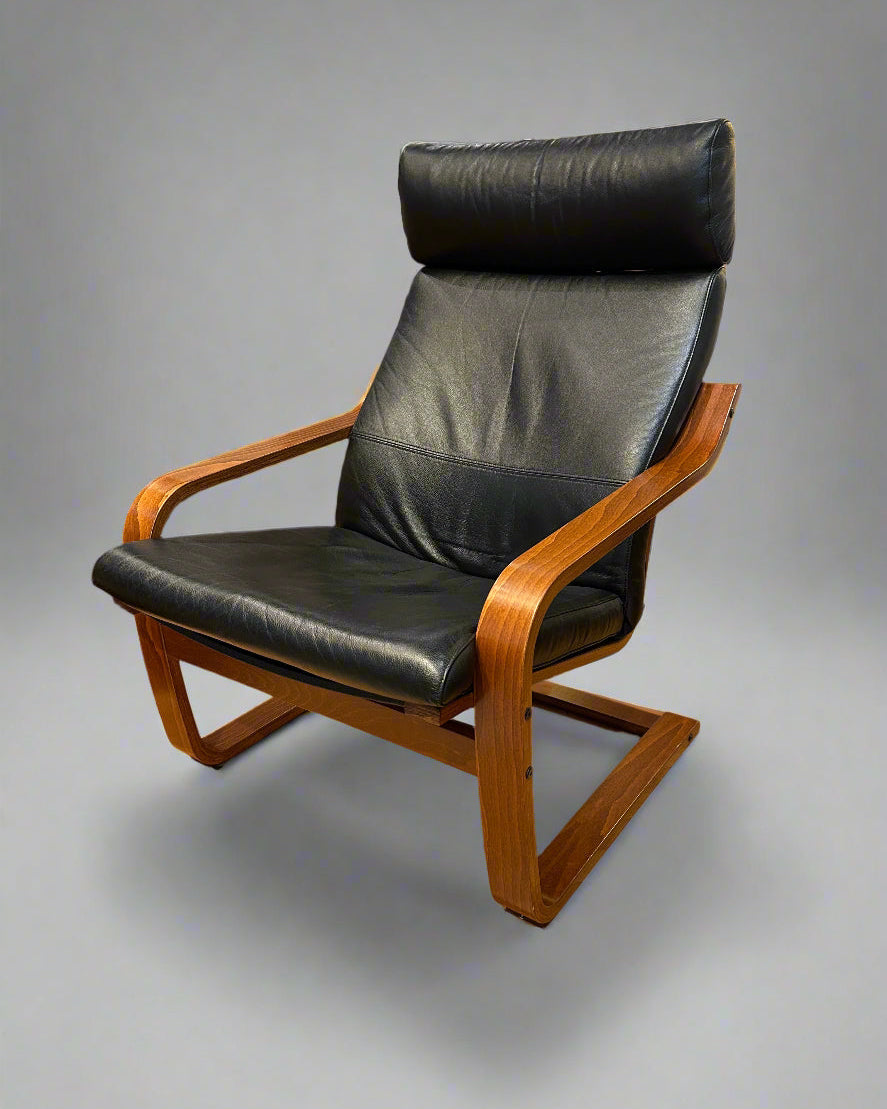 Noboru Nakamura Leather Lounge Chairs
