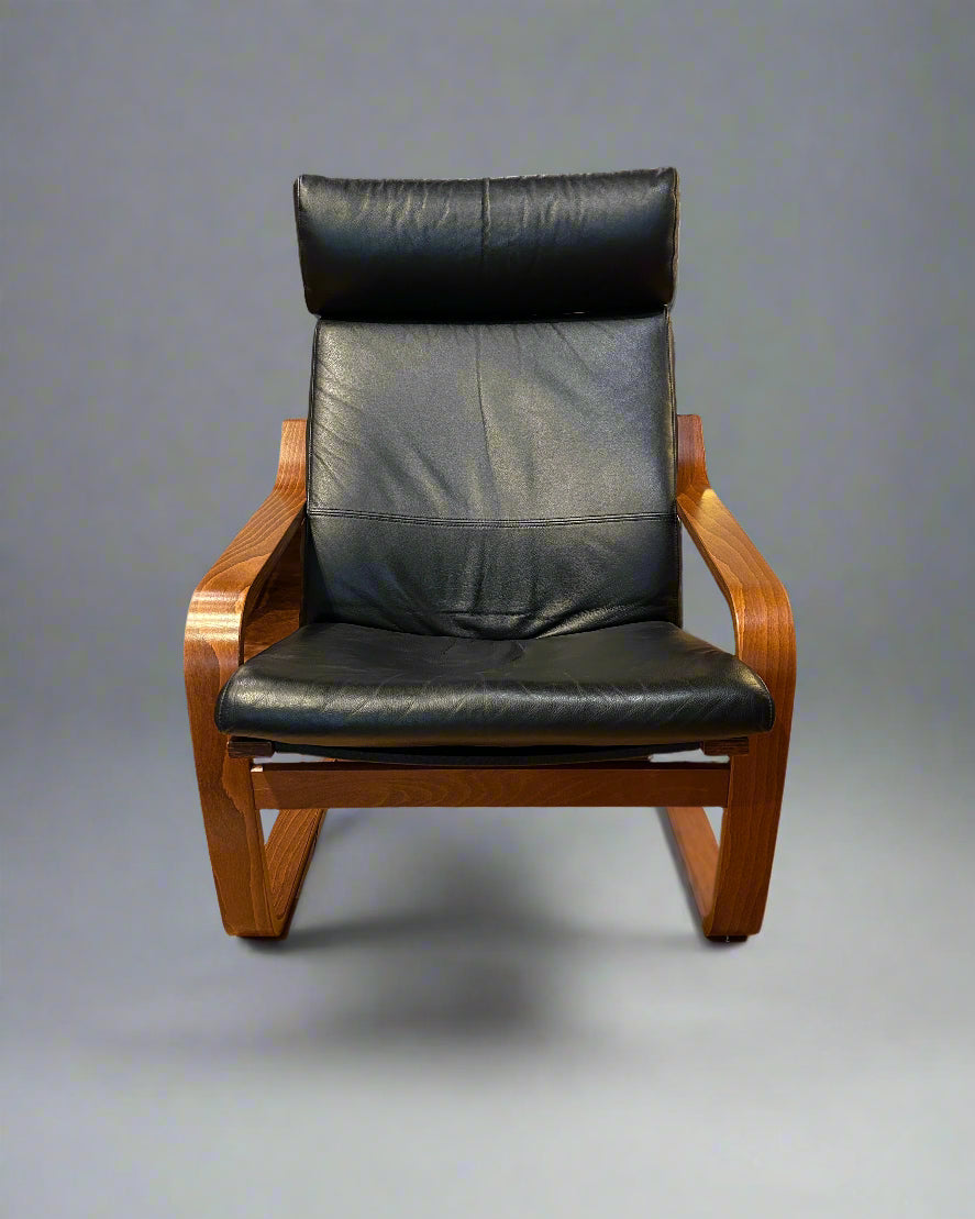 Noboru Nakamura Leather Lounge Chairs
