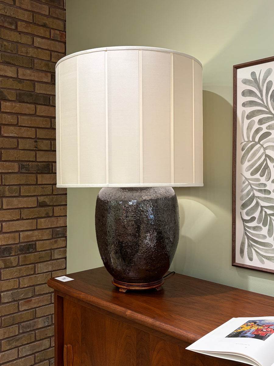 Textured Glazed Table Lamp