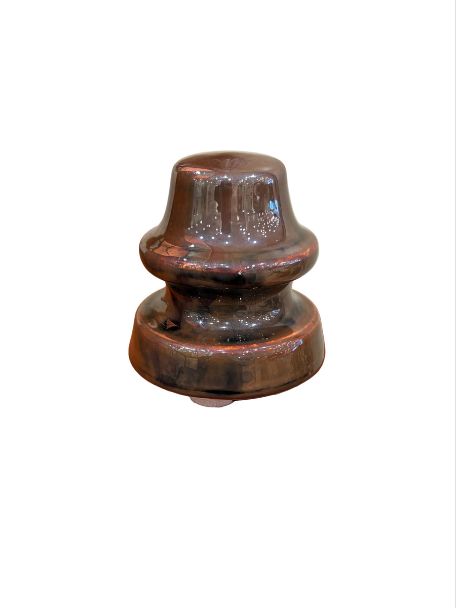 Brown Glass Pin Insulator