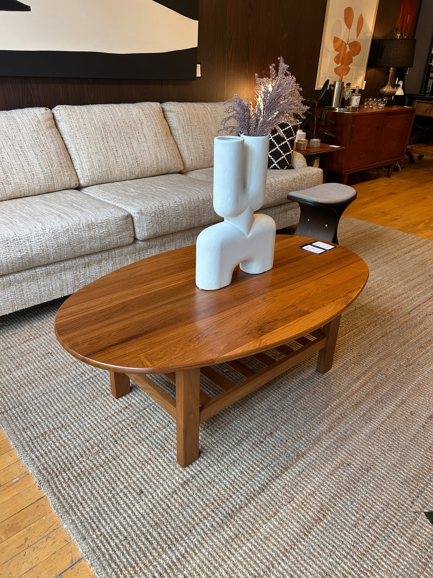 Haslev Oval Teak Coffee Table