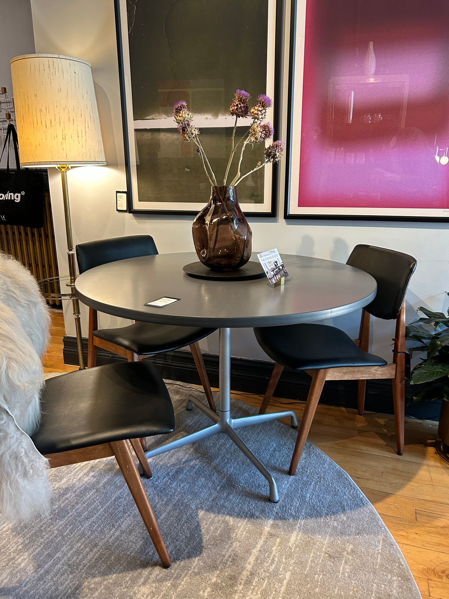 Herman Miller Grey Eames Dining Table 42"