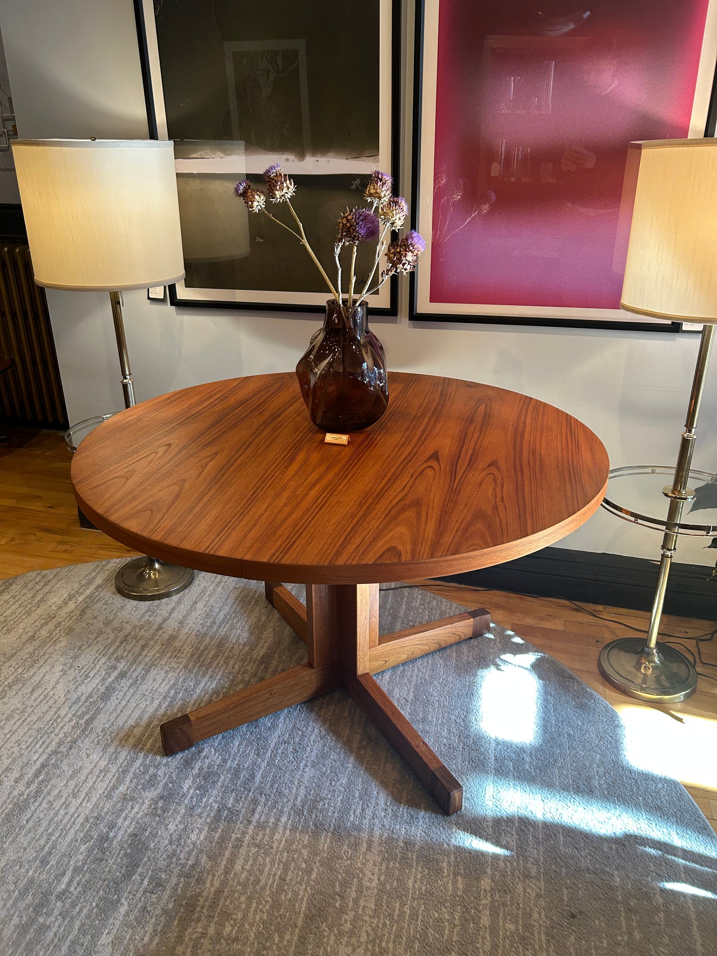 Chelsea Extendable Round Teak Dining Table