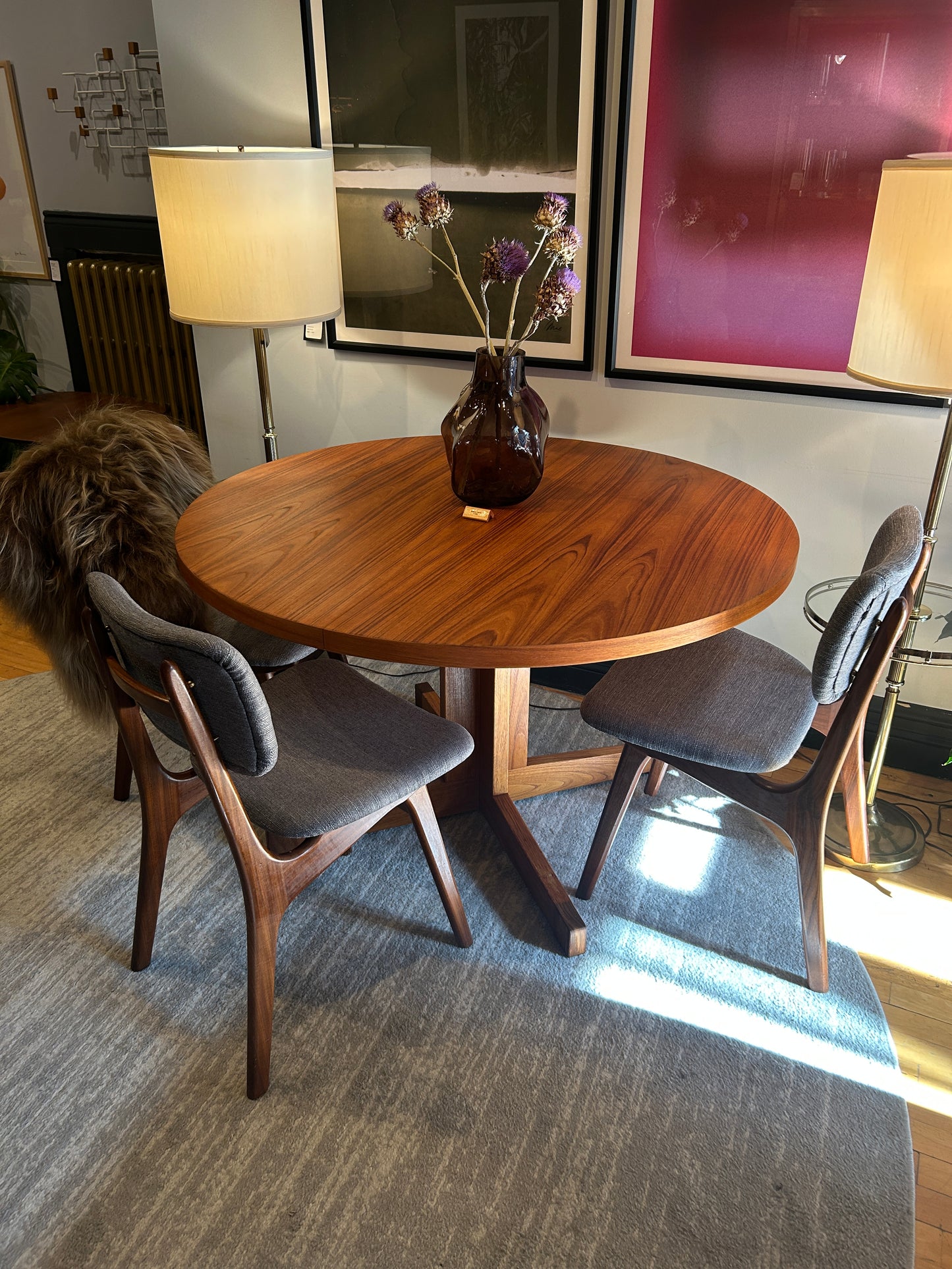 Chelsea Extendable Round Teak Dining Table