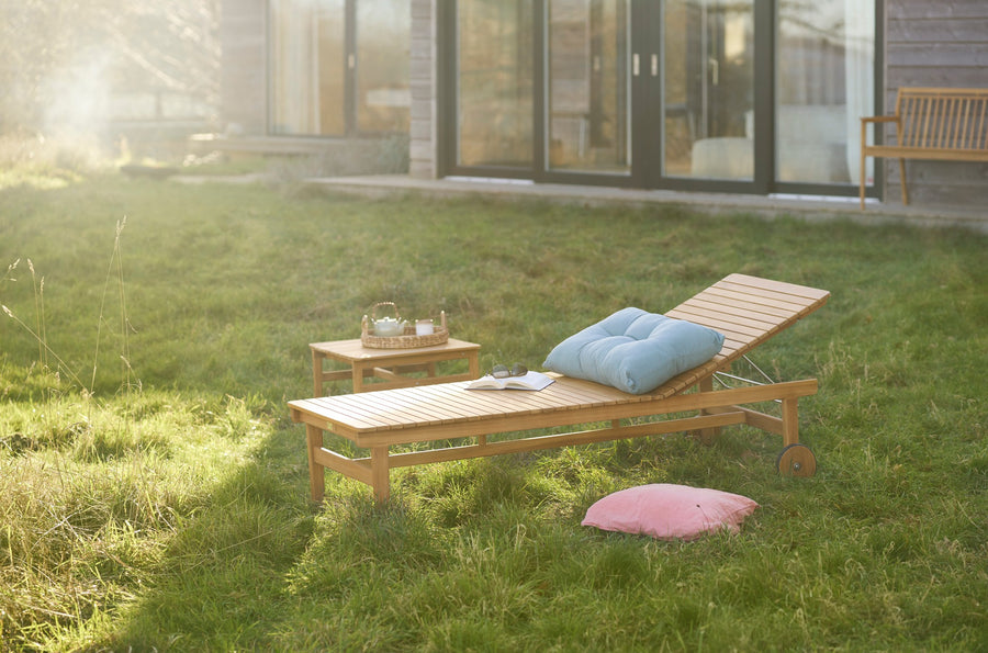 M8 Teak Sun Lounger
