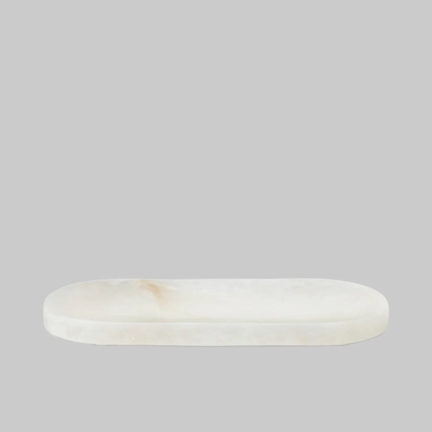 Marblelous Oval Tray alabaster