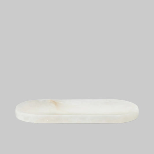 Marblelous Oval Tray alabaster