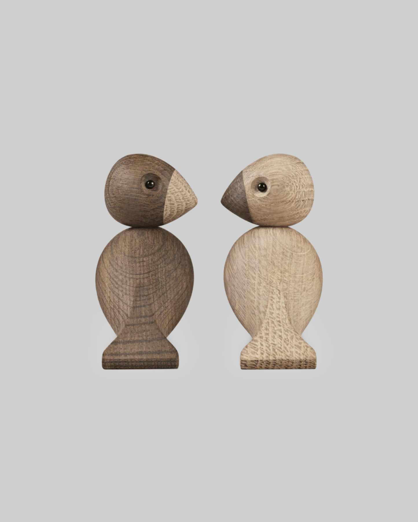 Kay Bojesen Lovebirds, oak/smoked oak, (pair)