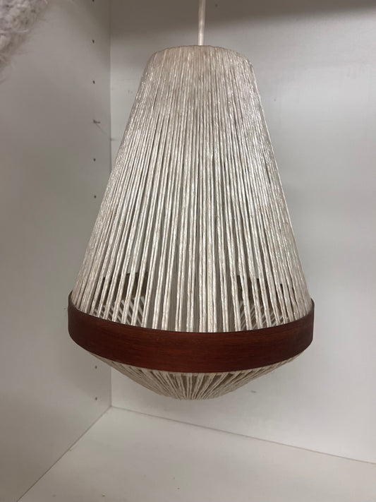 Teak & Hemp Pendant light