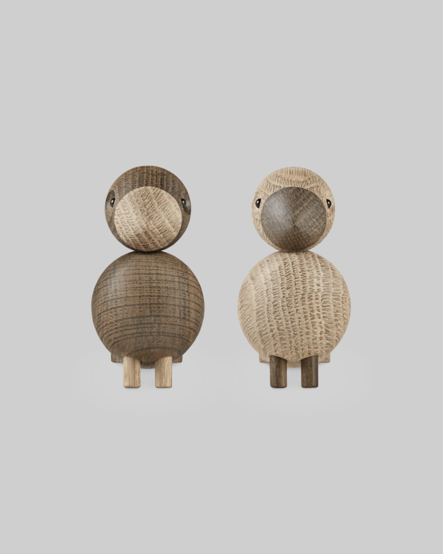 Kay Bojesen Lovebirds, oak/smoked oak, (pair)