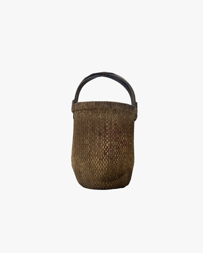 Antique Tall Wicker Basket