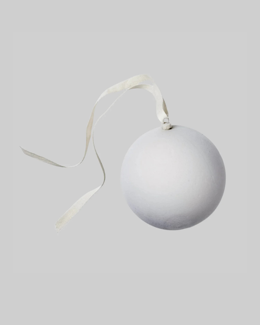 Velvet Holiday Ornament, dove grey (x1)