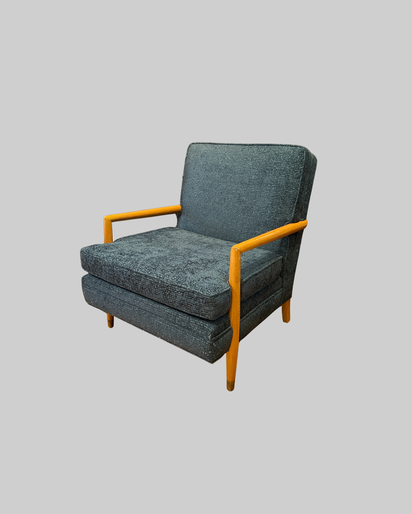 Milo Baughman Teal Lounge Chair