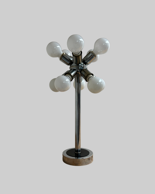 Atomic Chrome Table Lamp