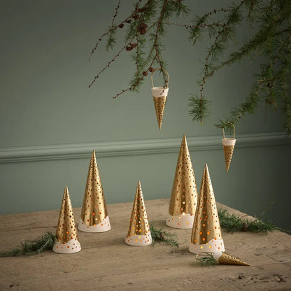 Nobili Gold Christmas Tree Tea-light Holder