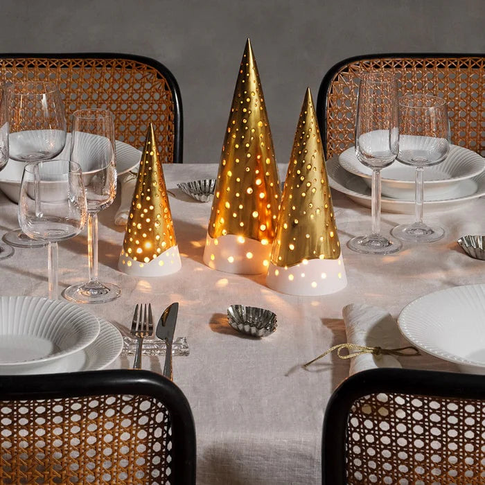 Nobili Gold Christmas Tree Tea-light Holder