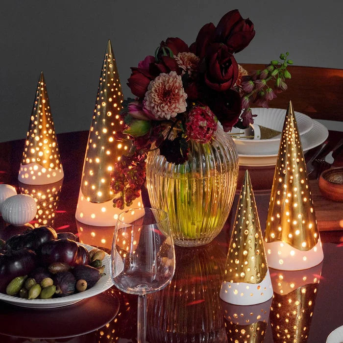 Nobili Gold Christmas Tree Tea-light Holder