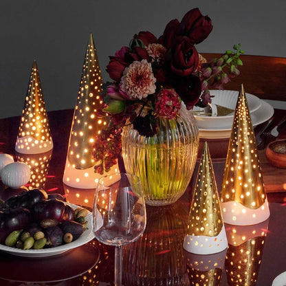 Nobili Gold Christmas Tree Tea-light Holder