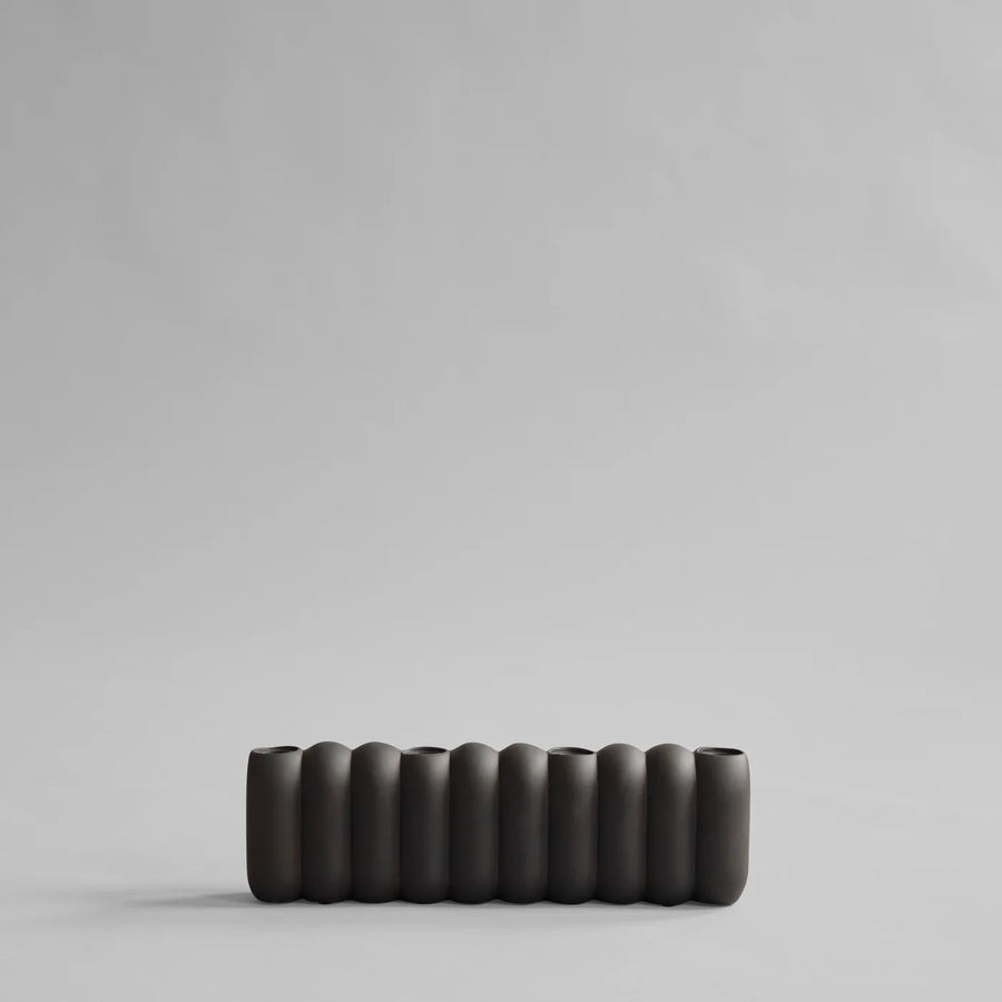 Tube Candle Holder, Big - Coffee