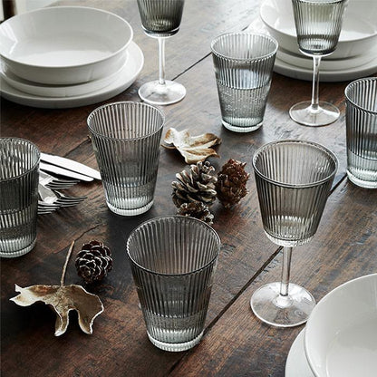 Nouveau Smoked Wine Glasses (pair)