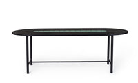 Black Oiled Solid Oak, Forrest Green Tiles