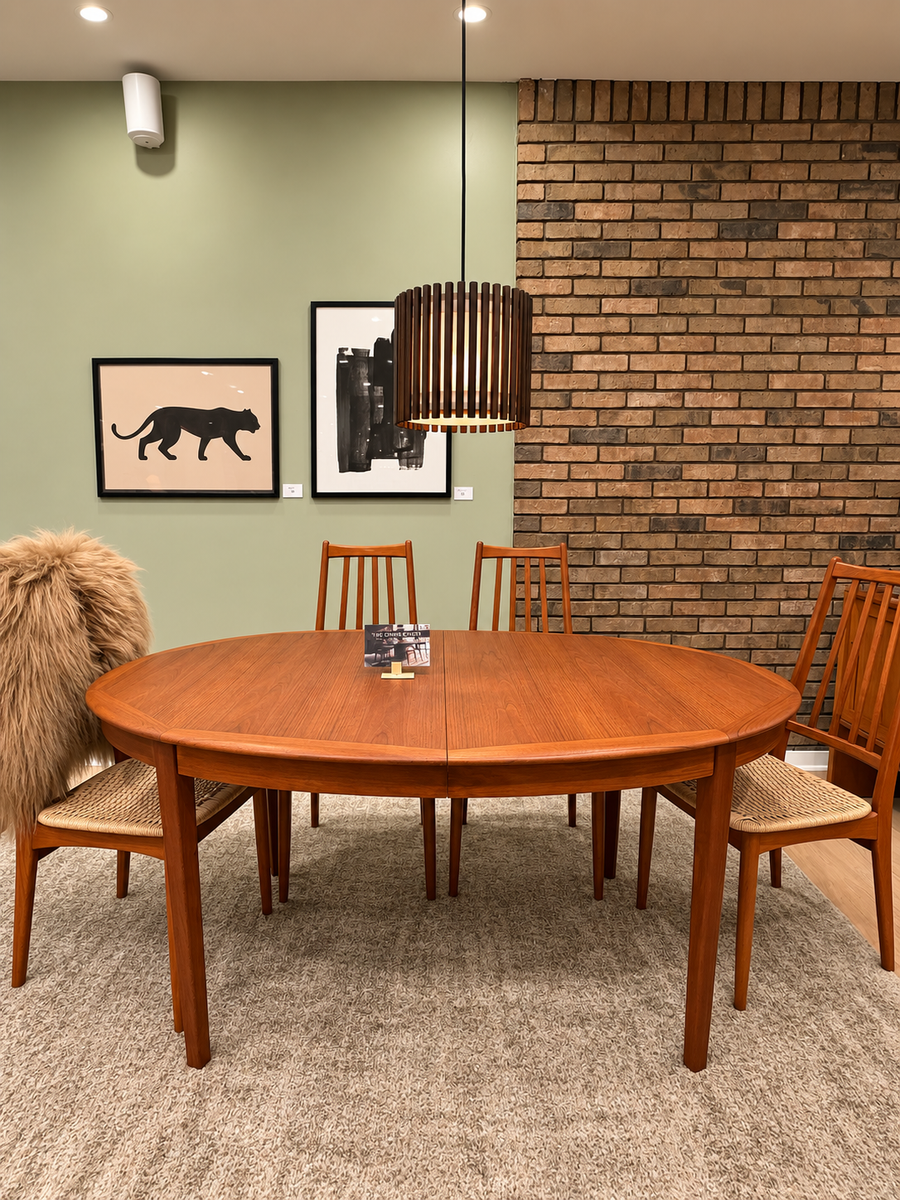 Dyrlund Oval Teak Dining Table