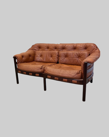 Arne Norell model 925 Loveseat Leather Sofa
