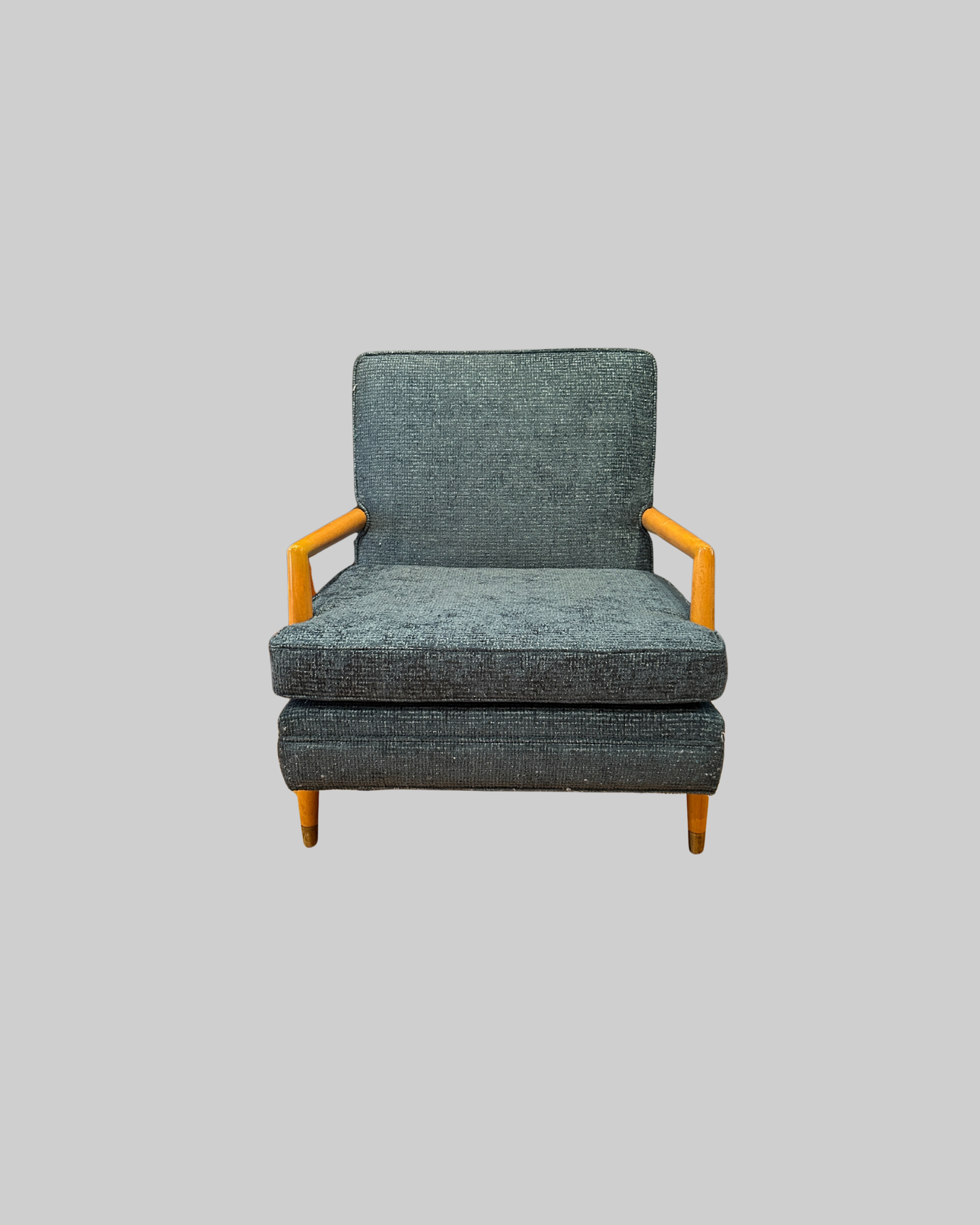 Milo Baughman Teal Lounge Chair