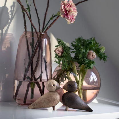 Kay Bojesen Lovebirds, oak/smoked oak, (pair)