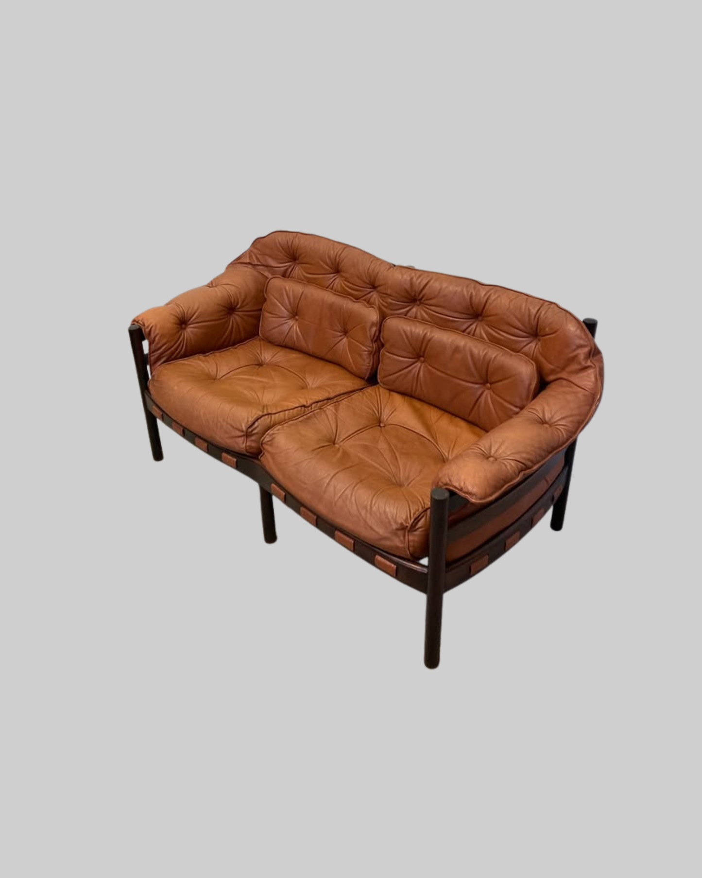 Arne Norell model 925 Loveseat Leather Sofa