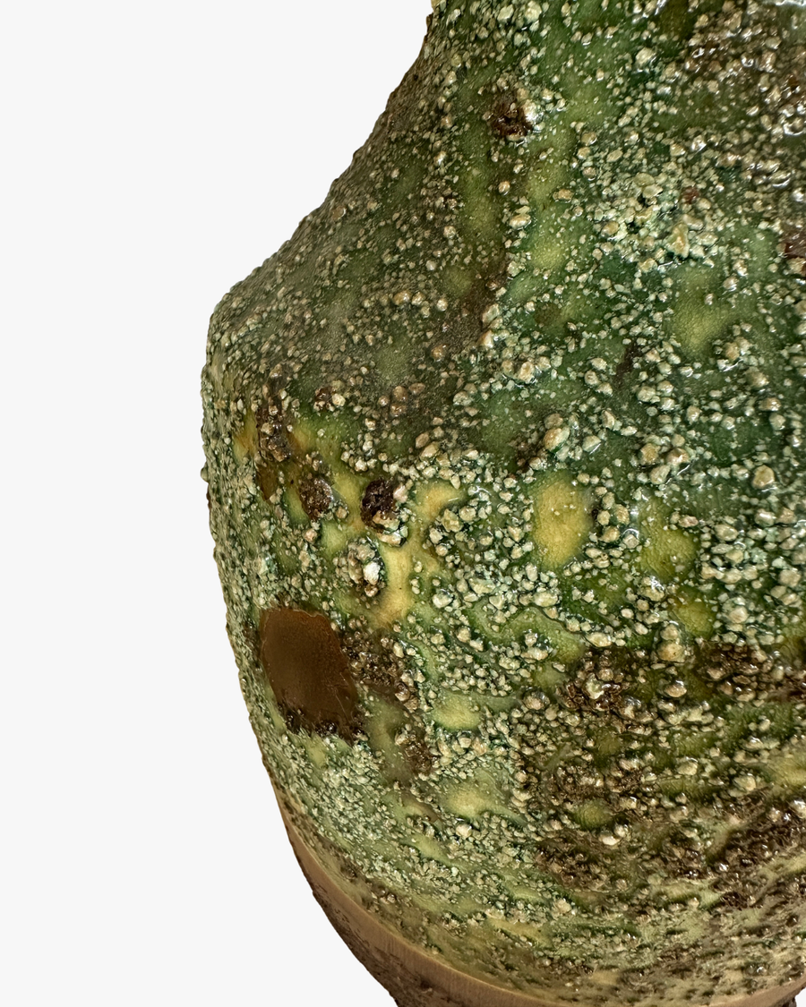 Mossy Drip Glazed Vase