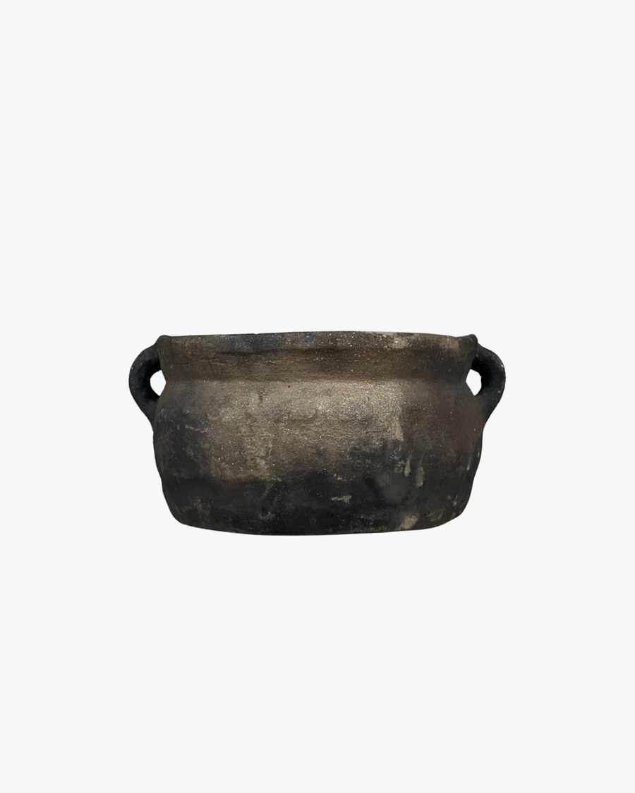 Rustic Char Handled Pot