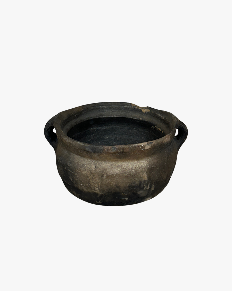 Rustic Char Handled Pot