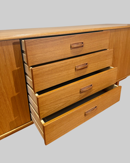 Nordic Light Teak Credenza Sideboard