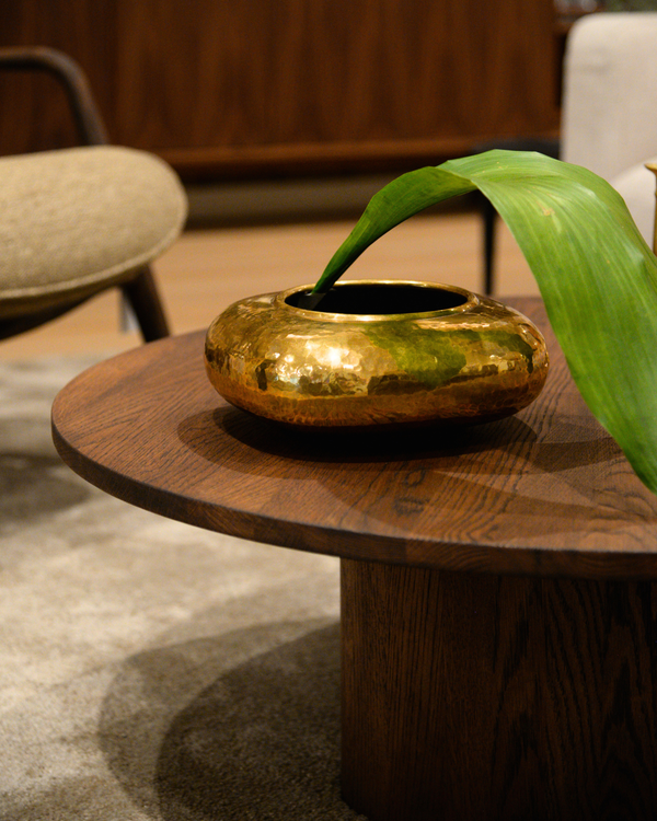 Hammered Brass Pillow Bowl