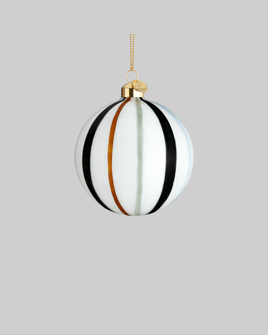 Holmegaard Bauble Holiday Ornament, green stripe (x1)