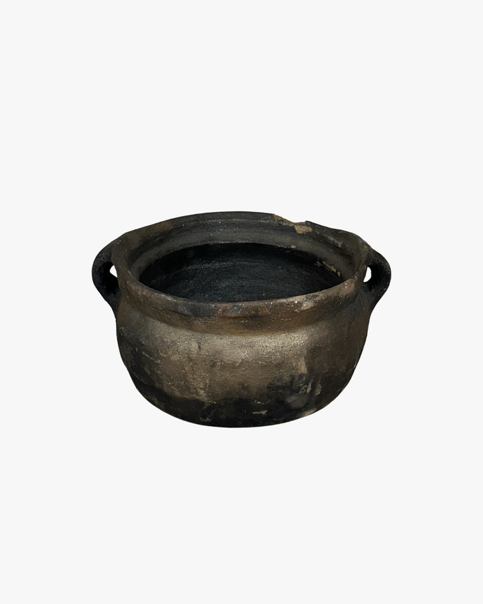 Rustic Char Handled Pot