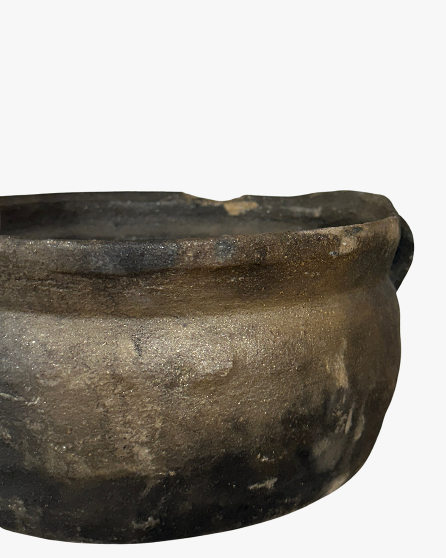 Rustic Char Handled Pot